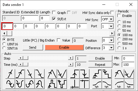 PP2CAN Data sender