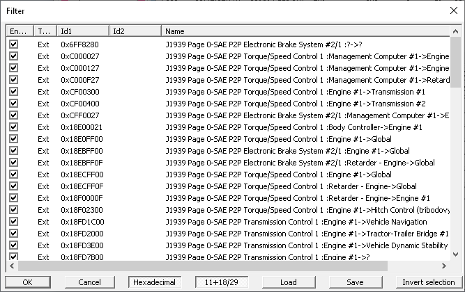 PP2CAN File sender - filter