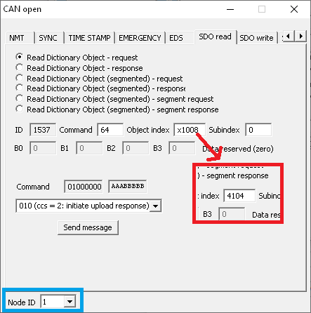PP2CAN SDO read 